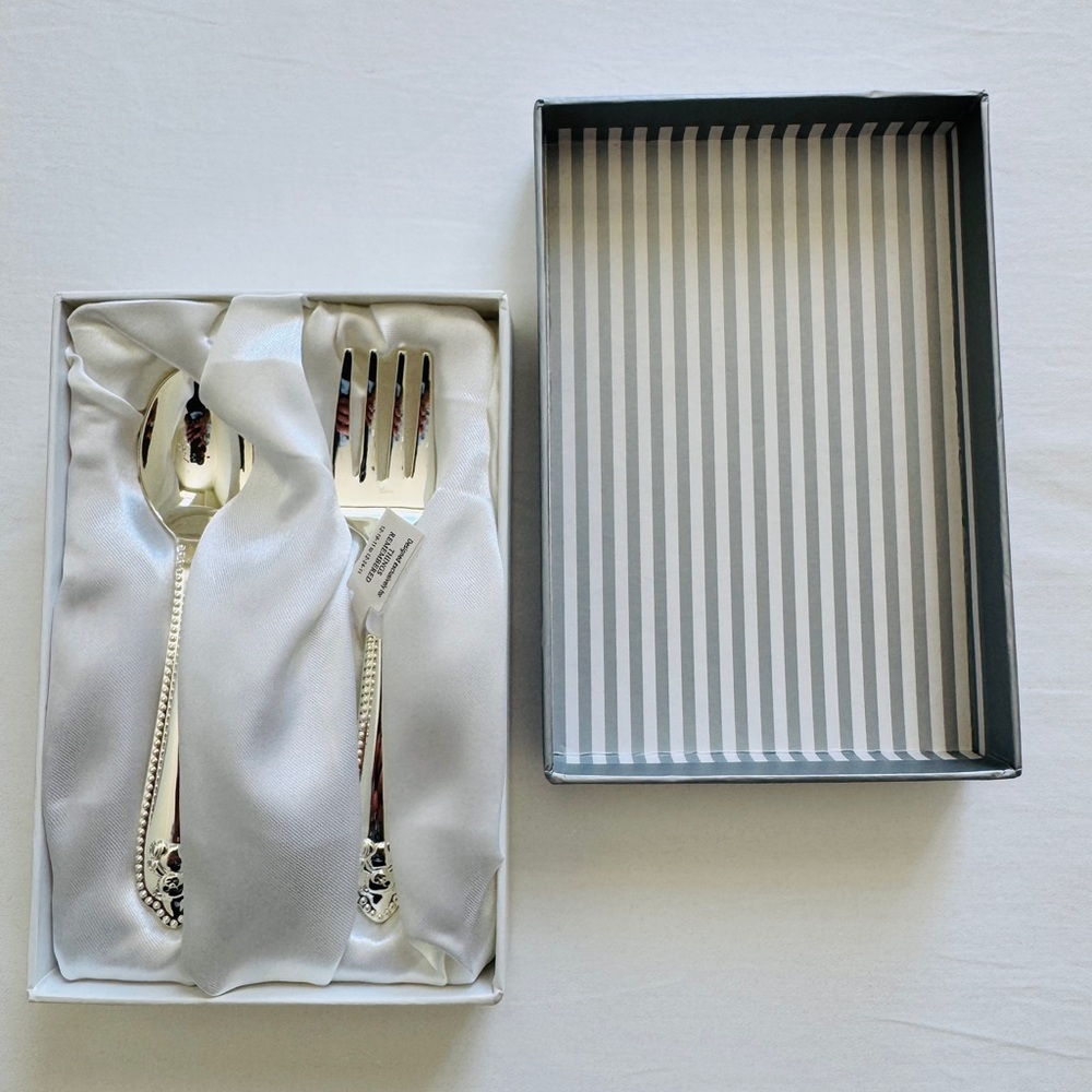 Things Remembered Silver Baby/Toddler Feeding Set Keepsake